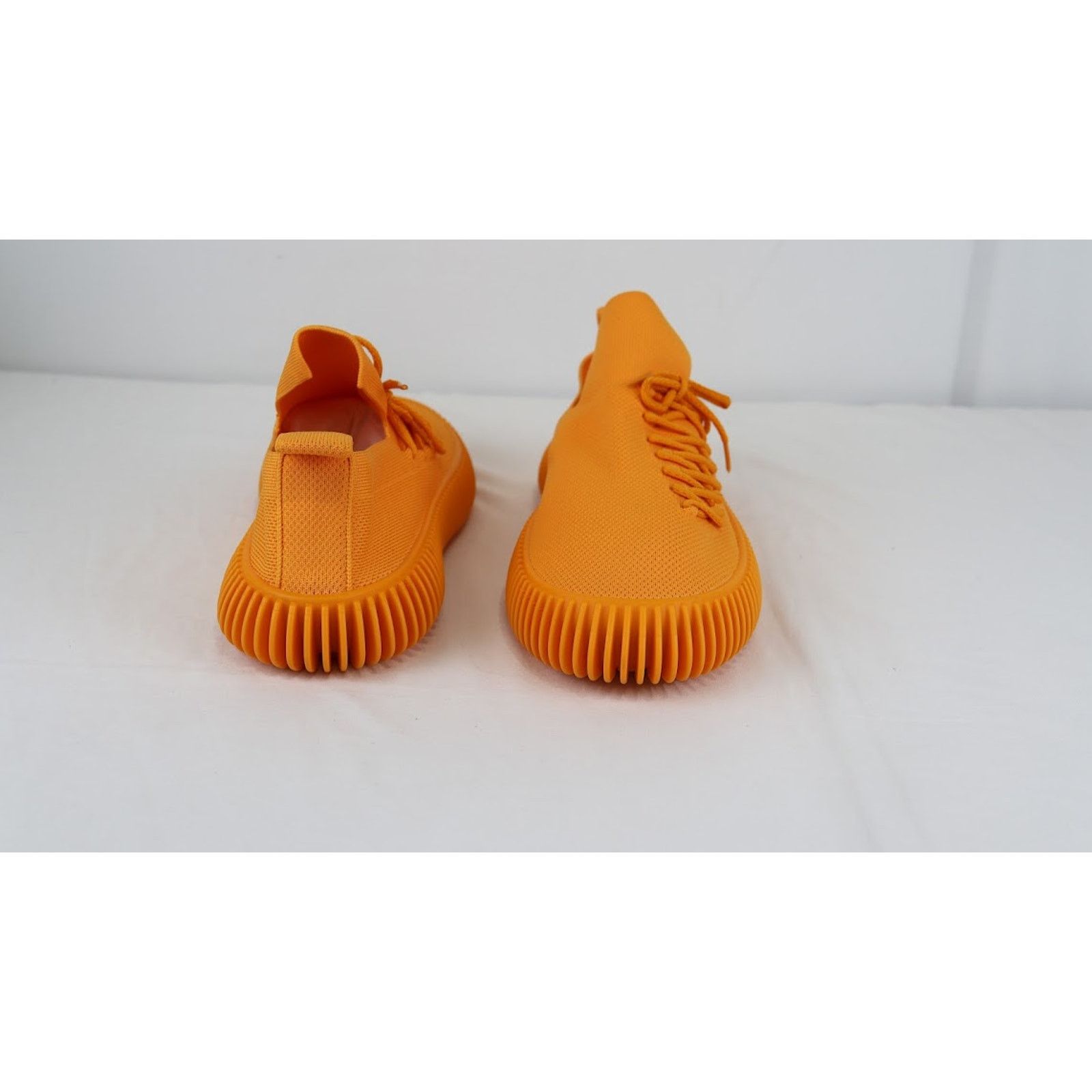 Bottega Veneta o1rshd1 Tech Knit Stretch Ripple Sneaker in Tangerine Size US 9 / EU 42 - 9 Thumbnail