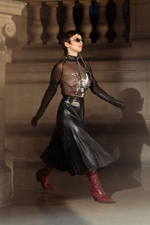 Enfants Riches Deprimes 💥$3.8K VALUE💥 SICK RUNWAY LEATHER SKIRT Size 28" / US 6 / IT 42 - 2 Thumbnail