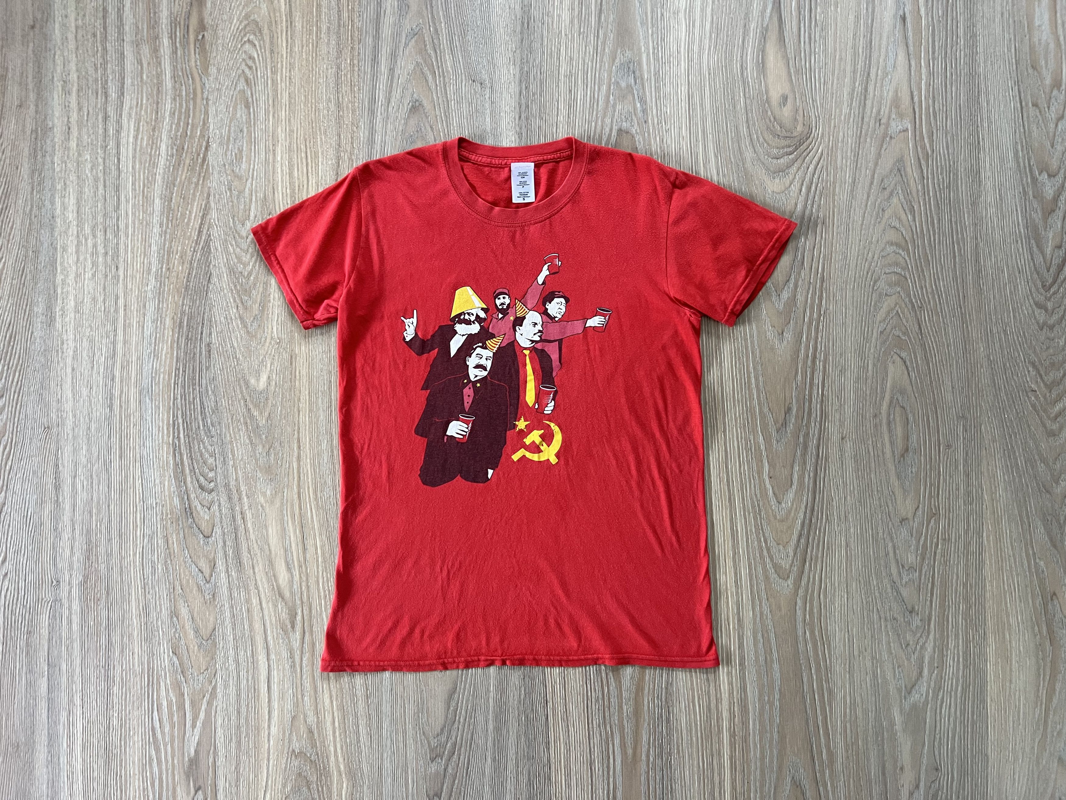 image of Gildan The Dictators T Shirt in Red, Men's (Size Small)