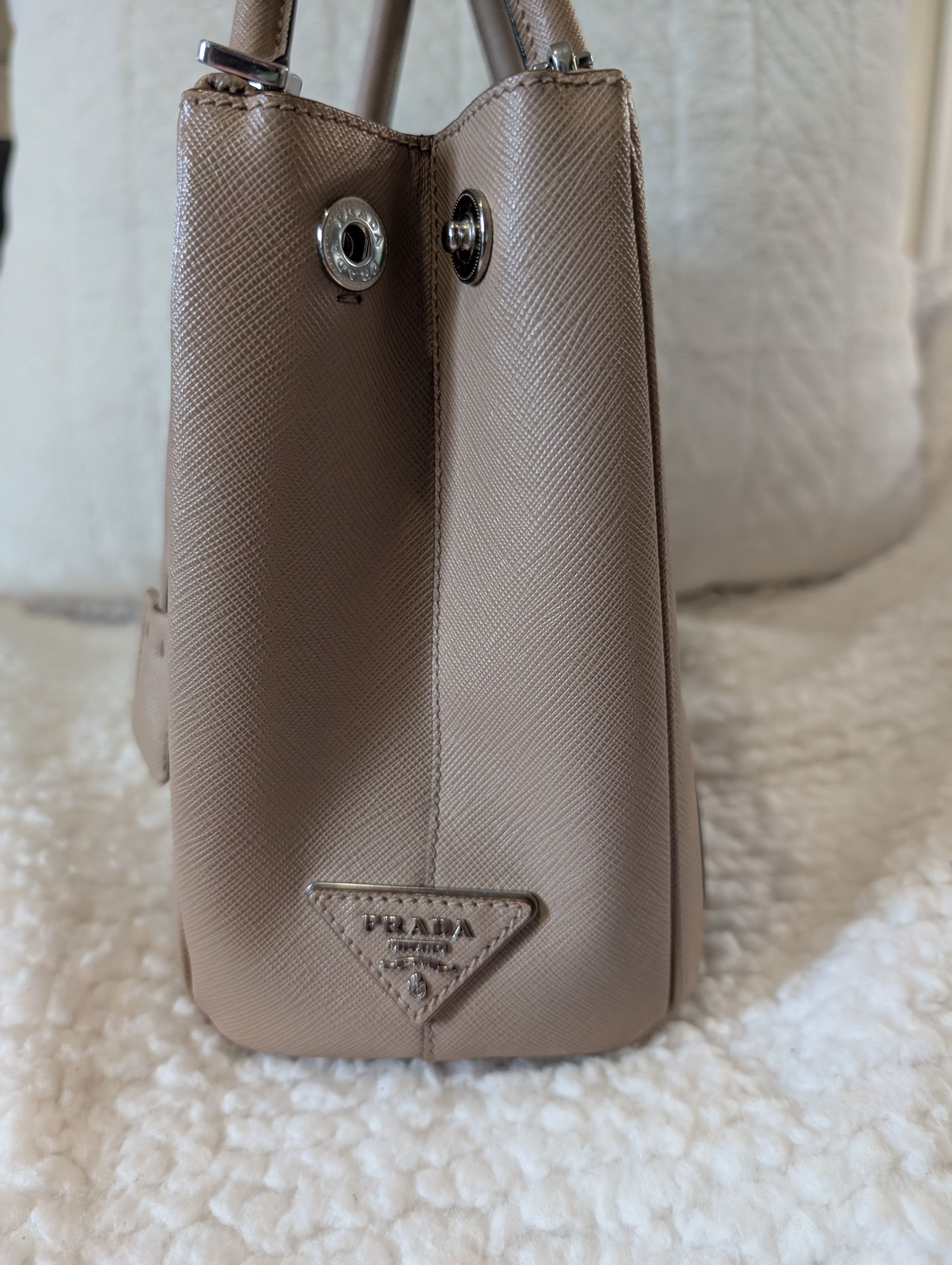 Prada PRADA tricolor stripe Saffiano Top Handle Satchel Size ONE SIZE - 2 Thumbnail
