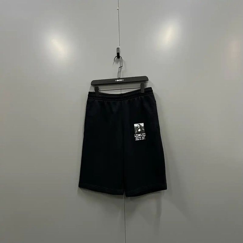 Off-White Off-White Black Cotton Men's Shorts 0089 Size US 32 / EU 48 - 1 Thumbnail