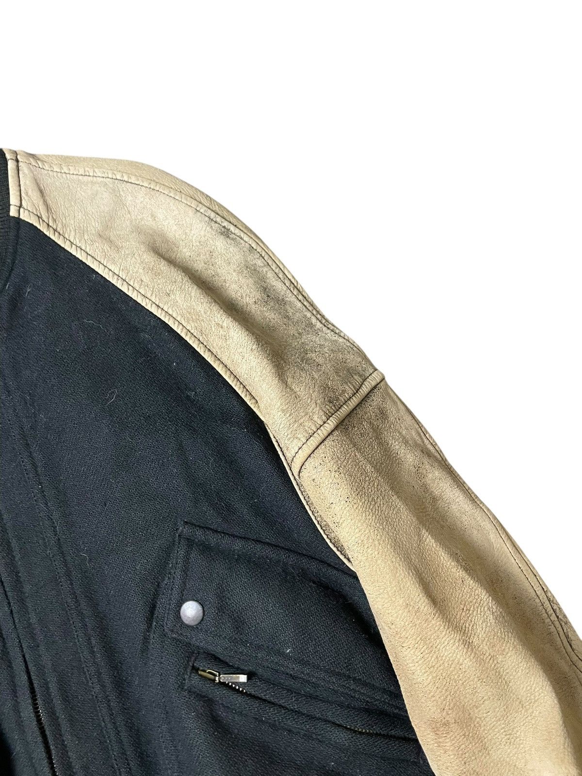 Japanese Brand × Vintage La Mode ROPÉ Leather Varsity Jacket (98) Size US XS / EU 42 / 0 - 7 Thumbnail