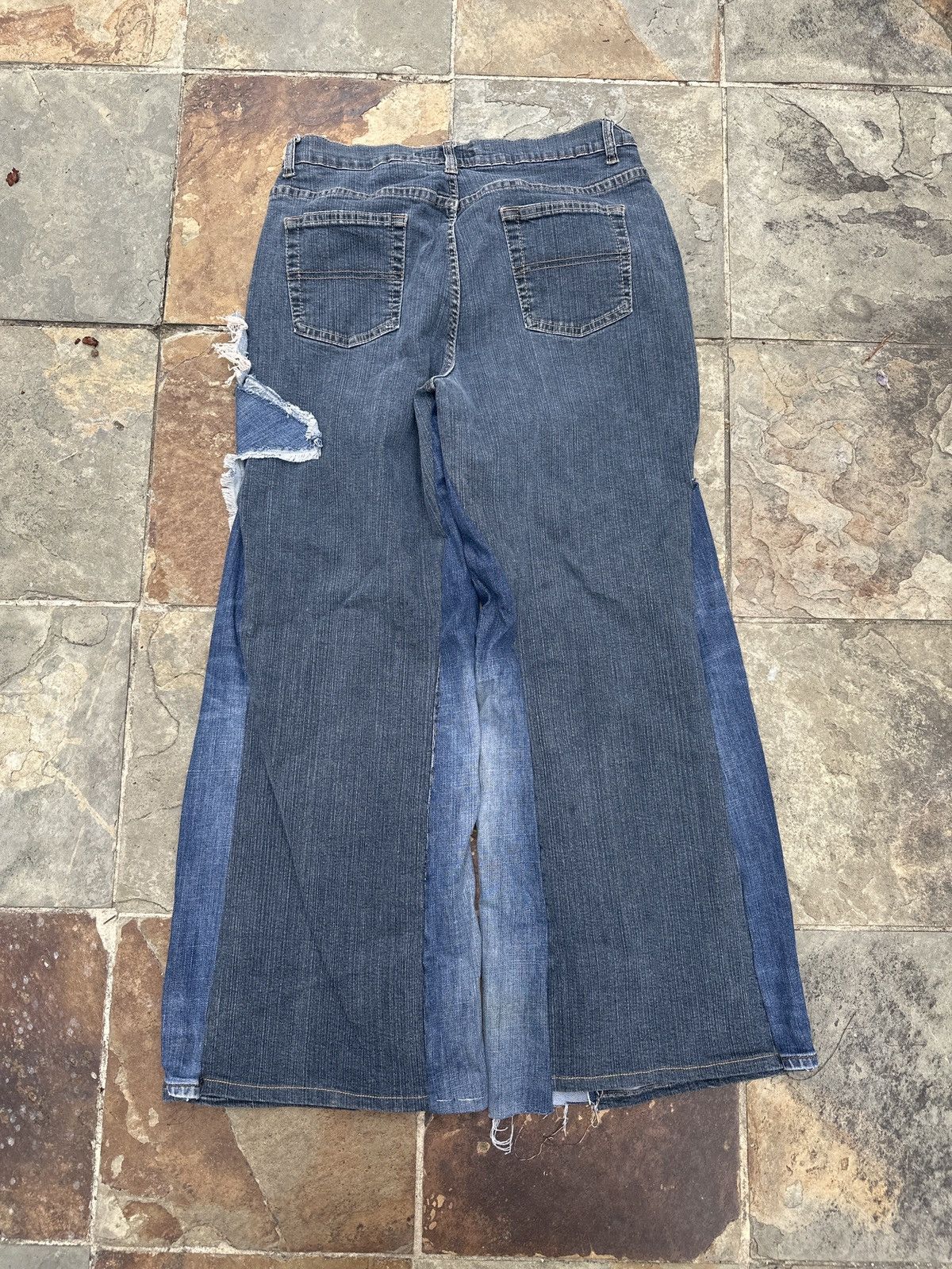 Destroy Lonely Custom Y2K Tribal Opium Baggy Flare jeans | Grailed
