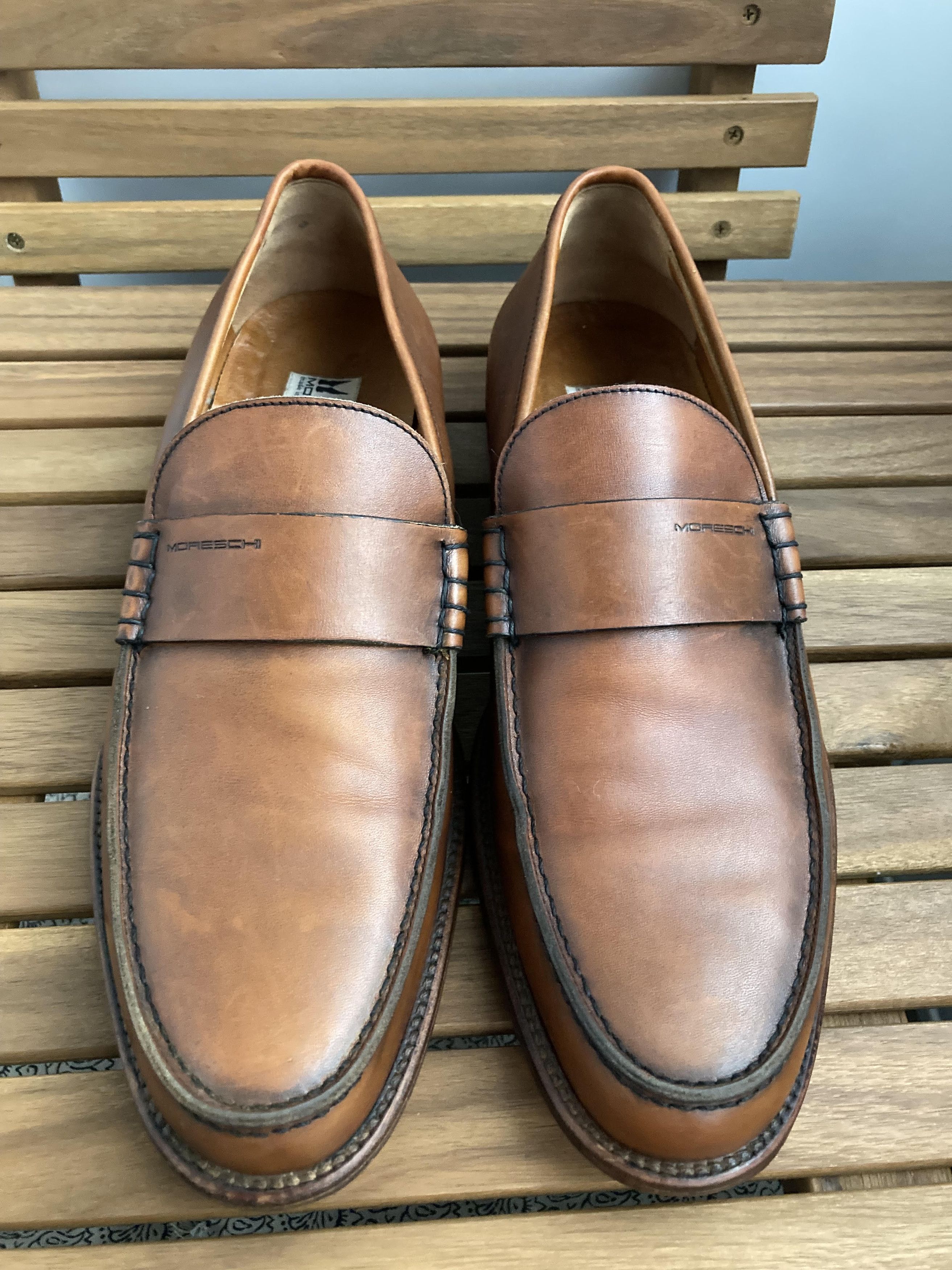 Moreschi Vintage Moreschi Loafer - Cognac Brown Made In Italy Size US 10 / EU 43 - 13 Thumbnail