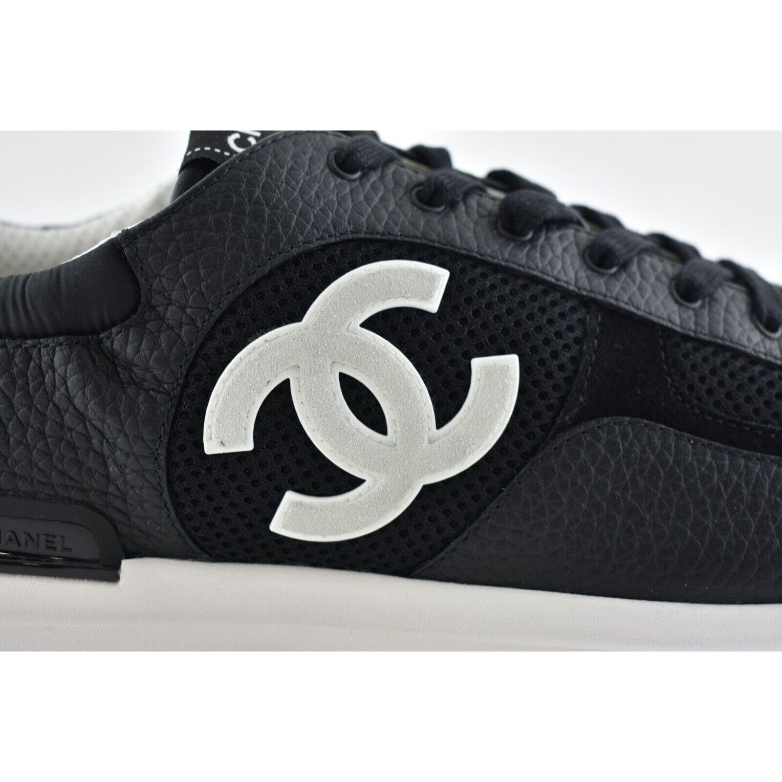 Chanel Chanel 21S Mens Leather Lace Low Top Trainer Sneaker 44 11 Size US 11 / EU 44 - 2 Thumbnail