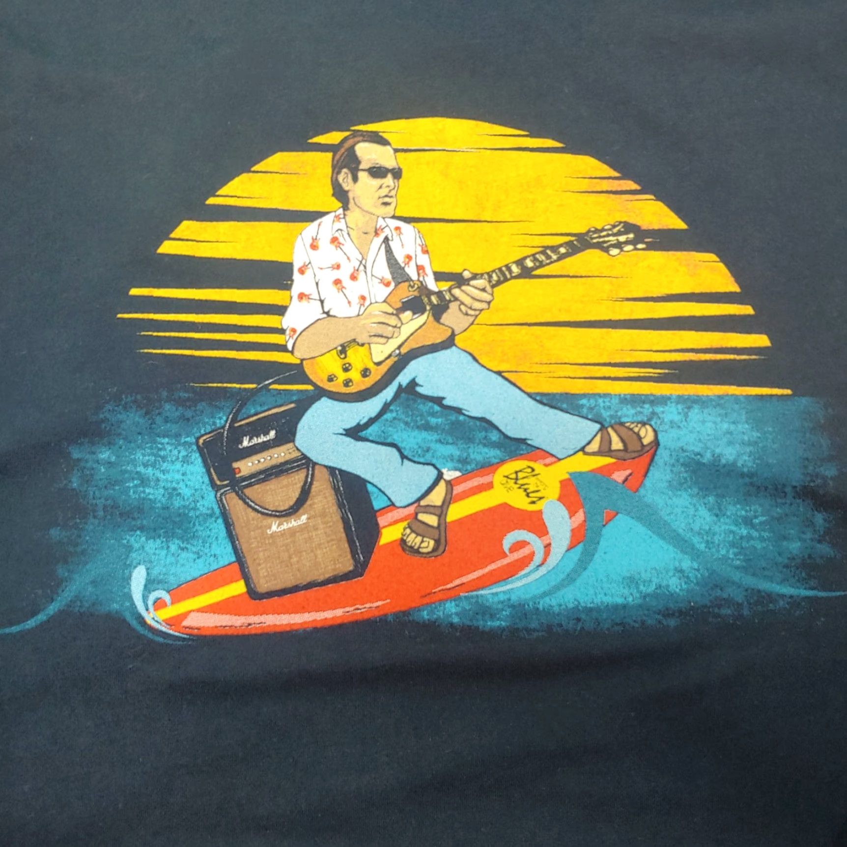 Next Level Next Level Joe Bonamassa Shirt T-Shirt Men L Blue Graphic Print Keepig The Blues Alive At Sea III Musician Double-Sided Size US L / EU 52-54 / 3 - 2 Thumbnail