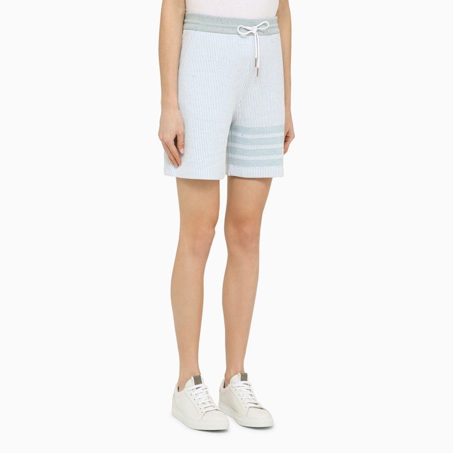 Thom Browne o1d2blof1024 Cotton Bermuda Short in Light Blue Size 27" / US 4 / IT 40 - 3 Thumbnail