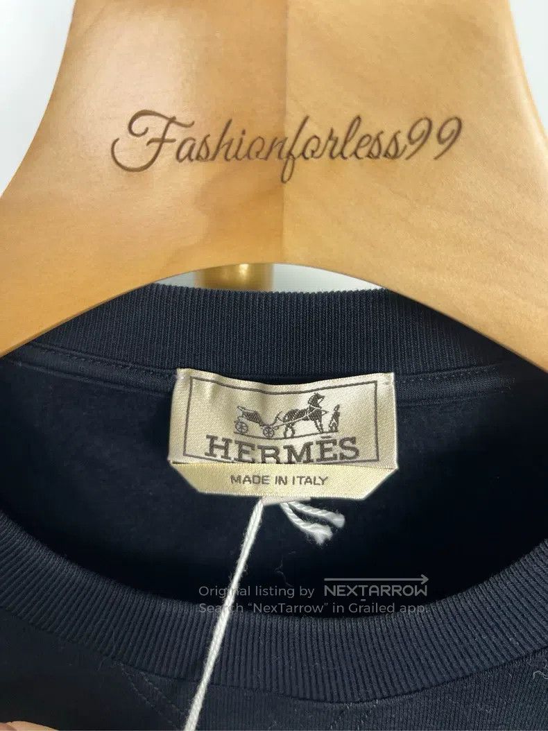 Hermes Hermes Blue Printed Pattern Long Sleeve Sweatshirt Size XS / US 0-2 / IT 36-38 - 4 Thumbnail