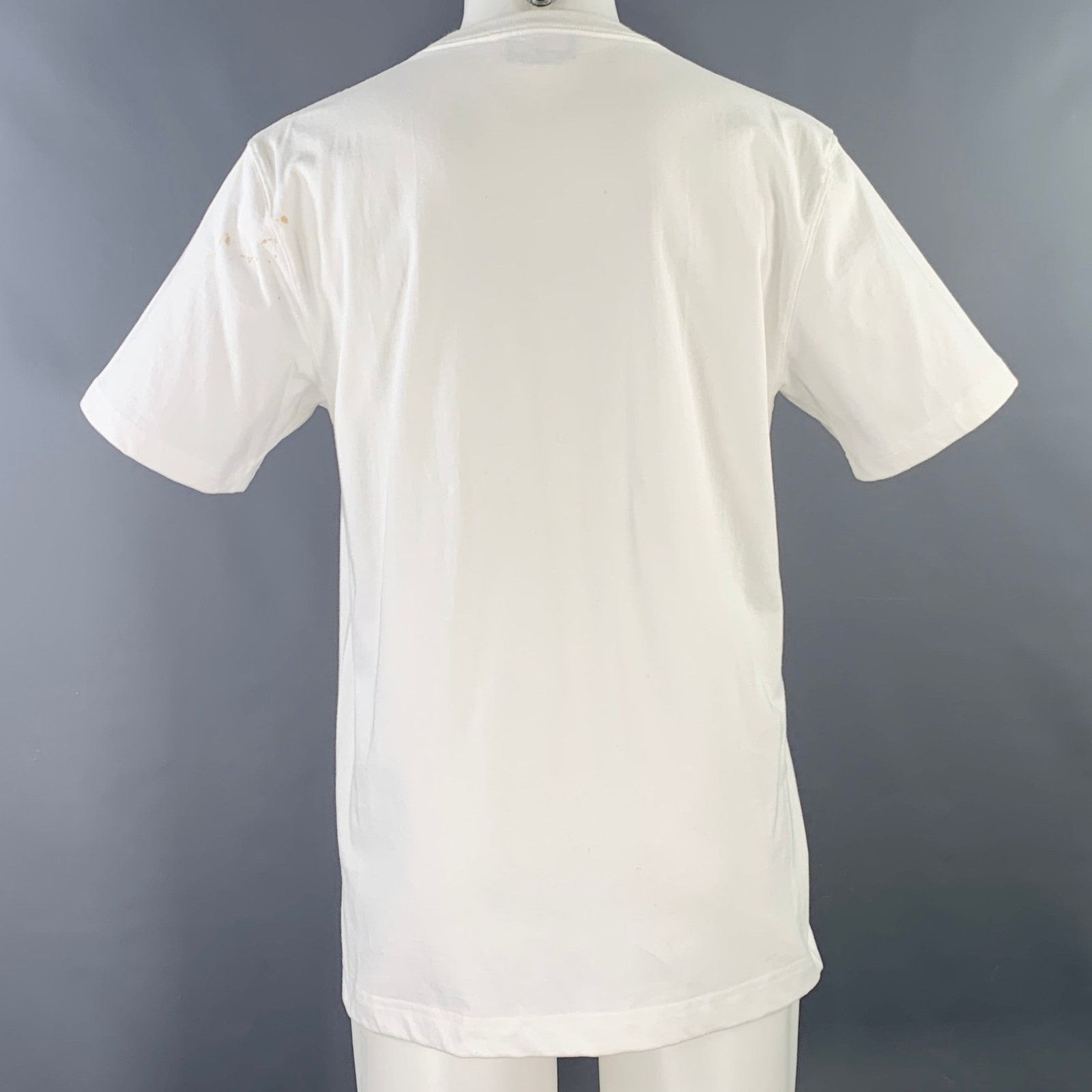 Calvin Klein 205W39NYC Electric Chair White Red Print Cotton One Pocket T-shirt Size US S / EU 44-46 / 1 - 4 Thumbnail