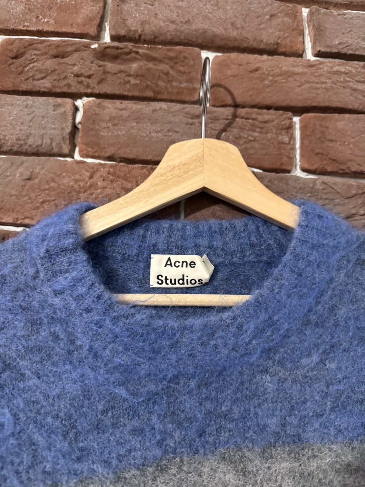 Acne Studios × Designer Acne Studios Designer Fuzzy Wool Knit Sweater Striped Size US M / EU 48-50 / 2 - 9 Thumbnail