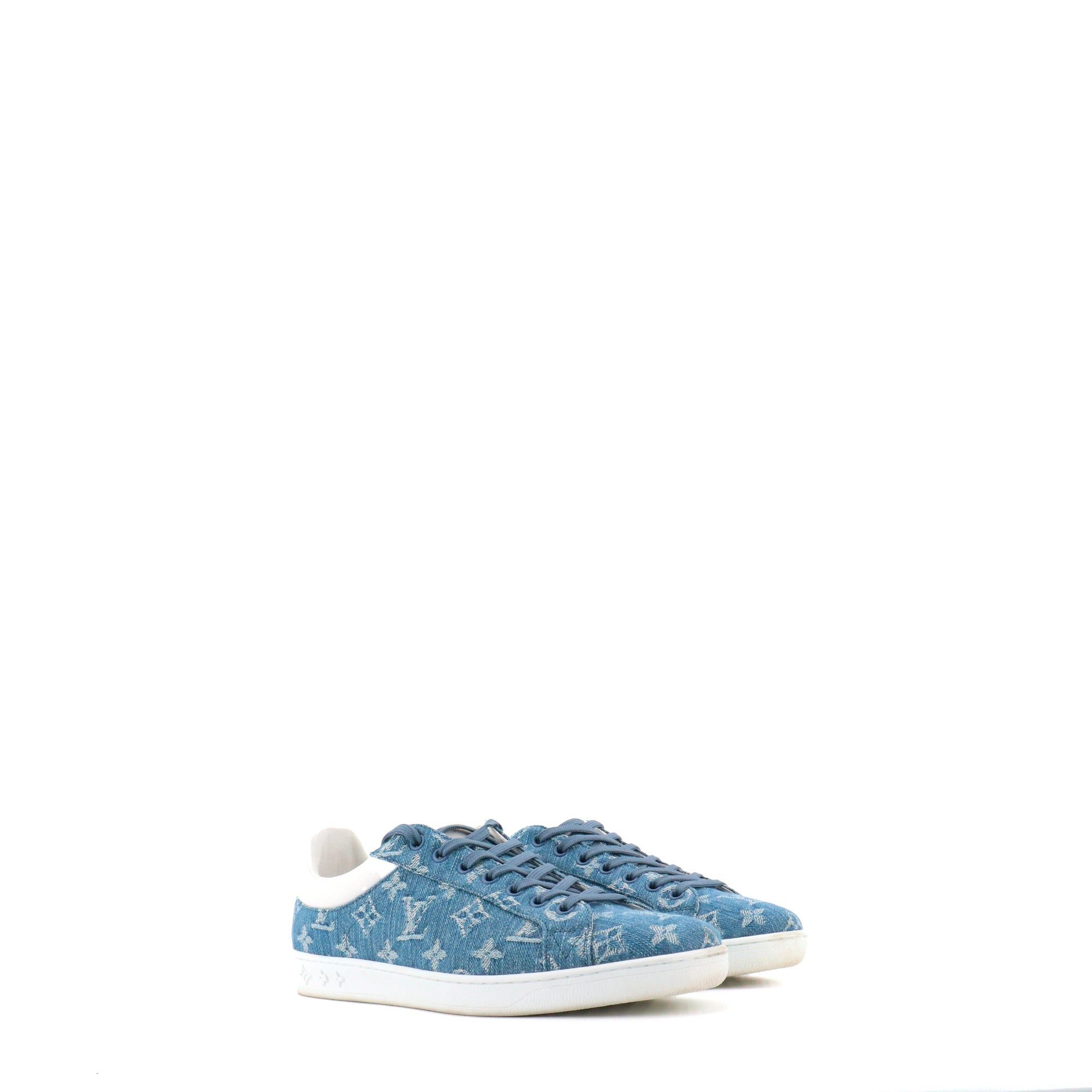 Louis Vuitton LOUIS VUITTON - Luxembourg Louis Vuitton sneakers in blue denim (T40) Size US 9 / IT 39 - 1 Thumbnail