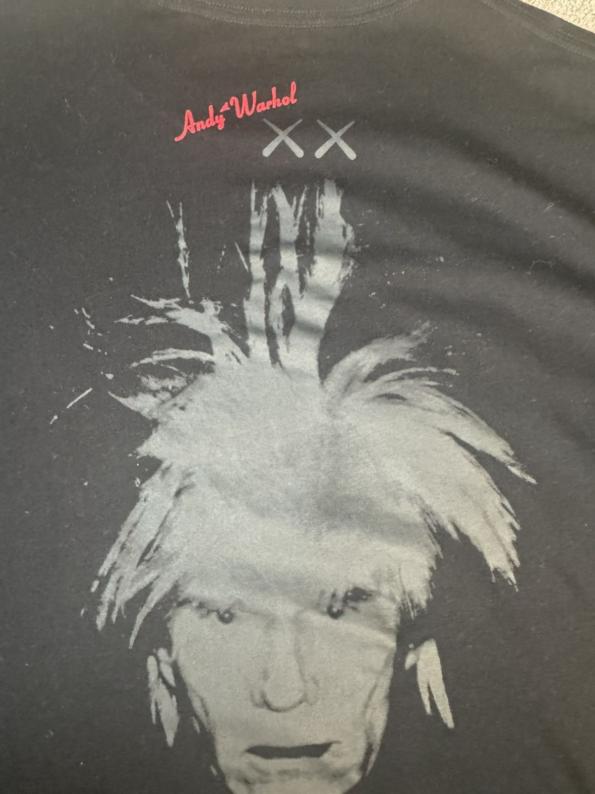 Andy Warhol × Kaws × Uniqlo Kaws Warhol Black Tee Size US XL / EU 56 / 4 - 4 Thumbnail