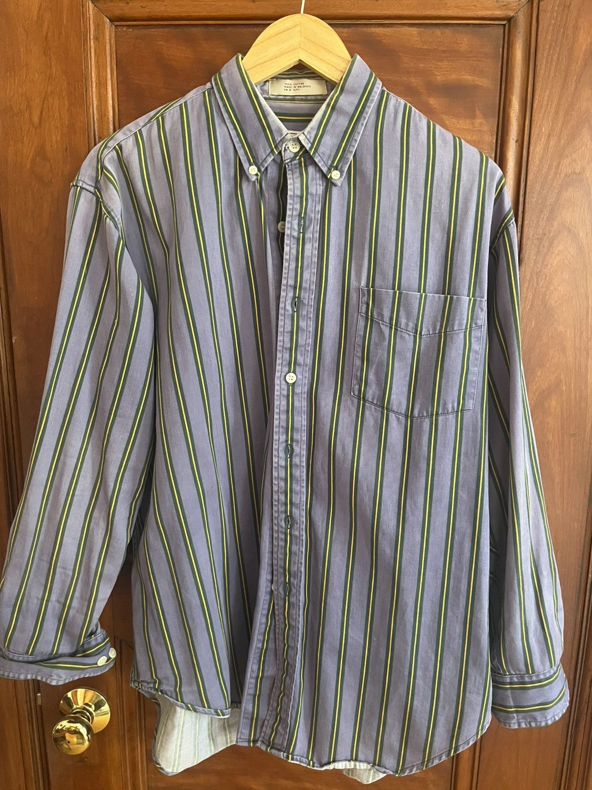 Vintage Vintage lilac with green stripes button up Size US M / EU 48-50 / 2 - 1 Preview