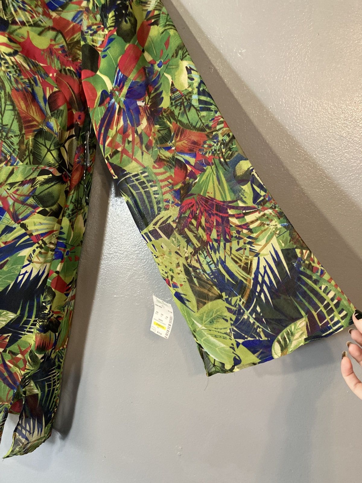 Other Mix Nouveau green tropical sheer coverup/tunic NWT Size XL / US 12-14 / IT 48-50 - 5 Thumbnail