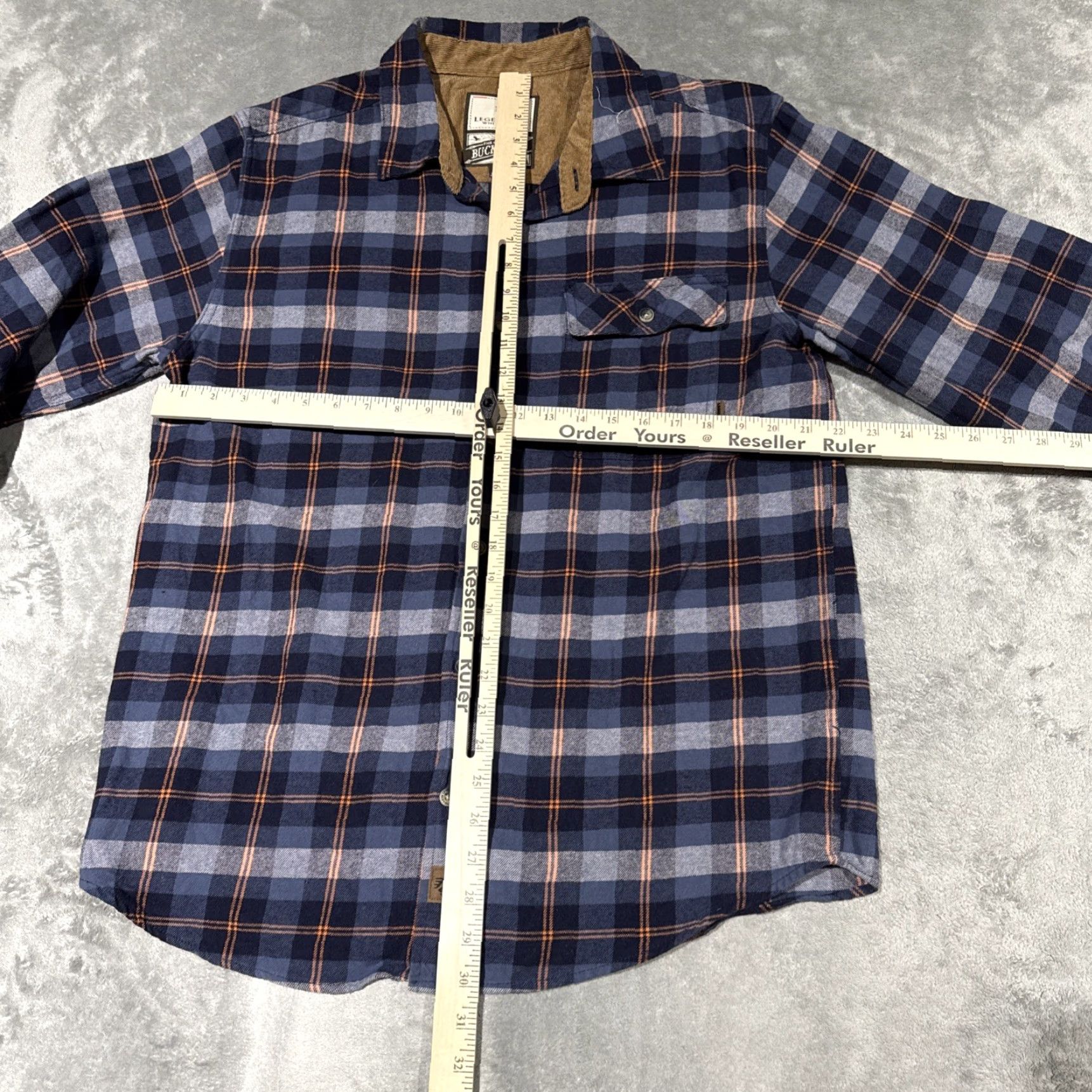 Vintage Legendary Whitetails Buck Camp Shirt Mens Large Blue Plaid Flannel Outdoor Size US L / EU 52-54 / 3 - 5 Thumbnail
