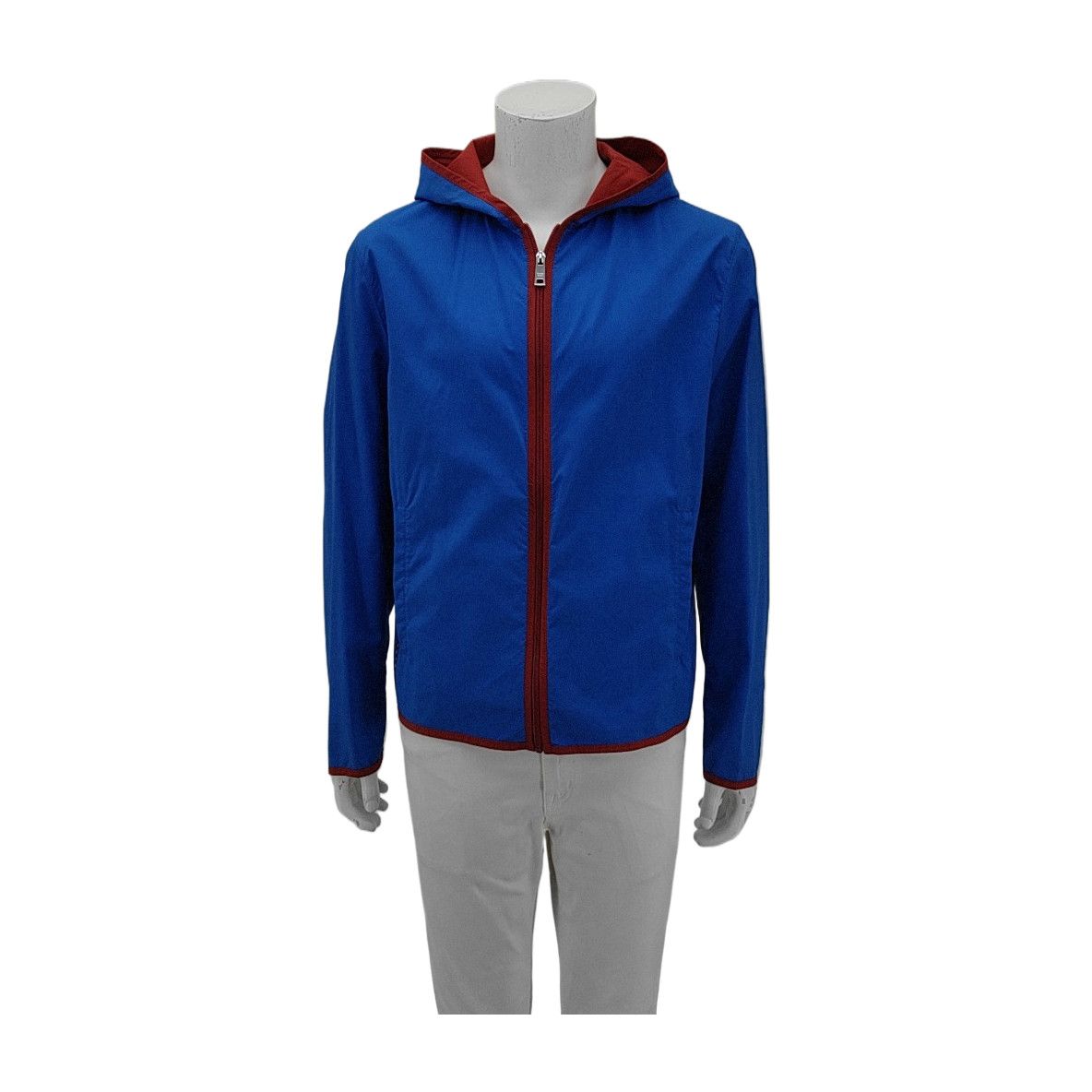 Prada PRADA Blue Nylon Hooded Jacket Size 54 Size US L / EU 52-54 / 3 - 1 Thumbnail