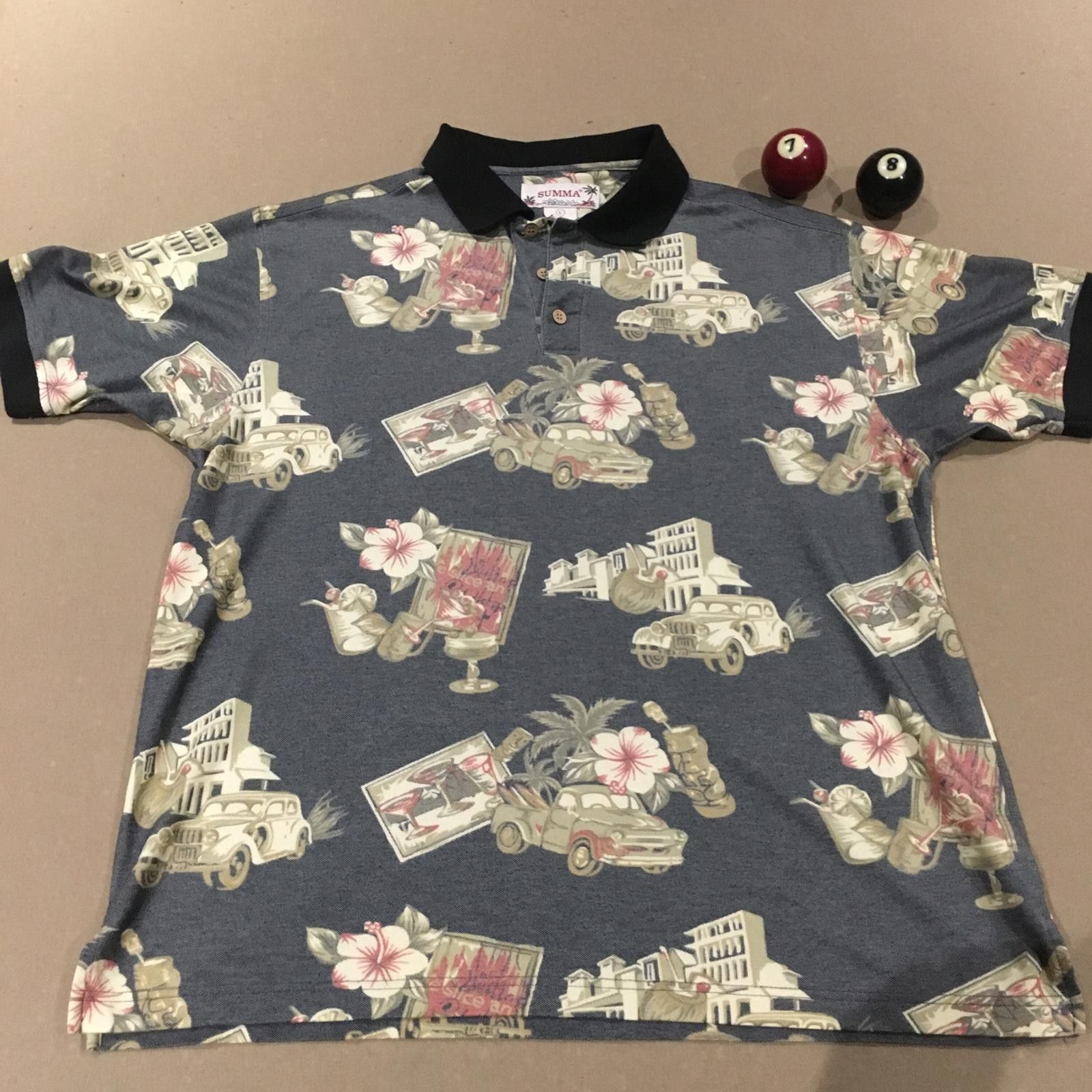 Other Men's Short Sleeve Polo Shirt with Tropical Print Size US M / EU 48-50 / 2 - 1 Thumbnail