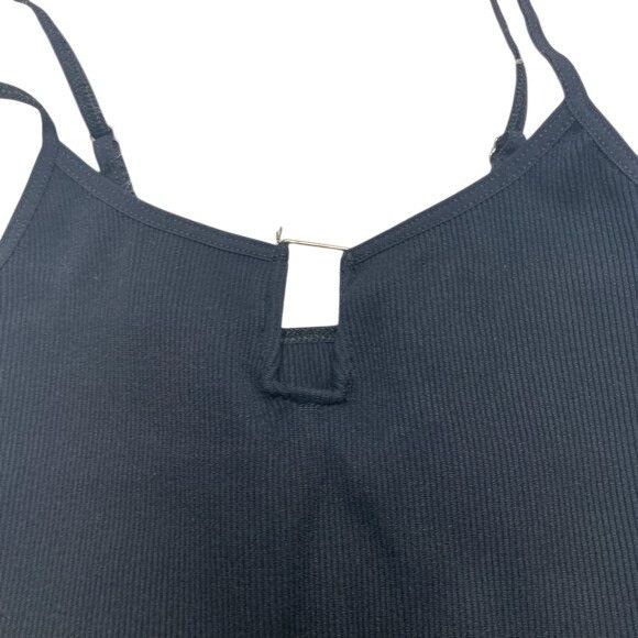 Free People Free People Black Ribbed Cami Adjustable Straps Fitted Desig Size XS / US 0-2 / IT 36-38 - 7 Thumbnail