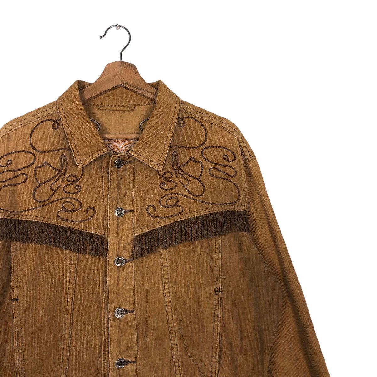 Japanese Brand 🔥Cropped Cowboy Jacket Corduroy Biker Wear Size US M / EU 48-50 / 2 - 6 Thumbnail