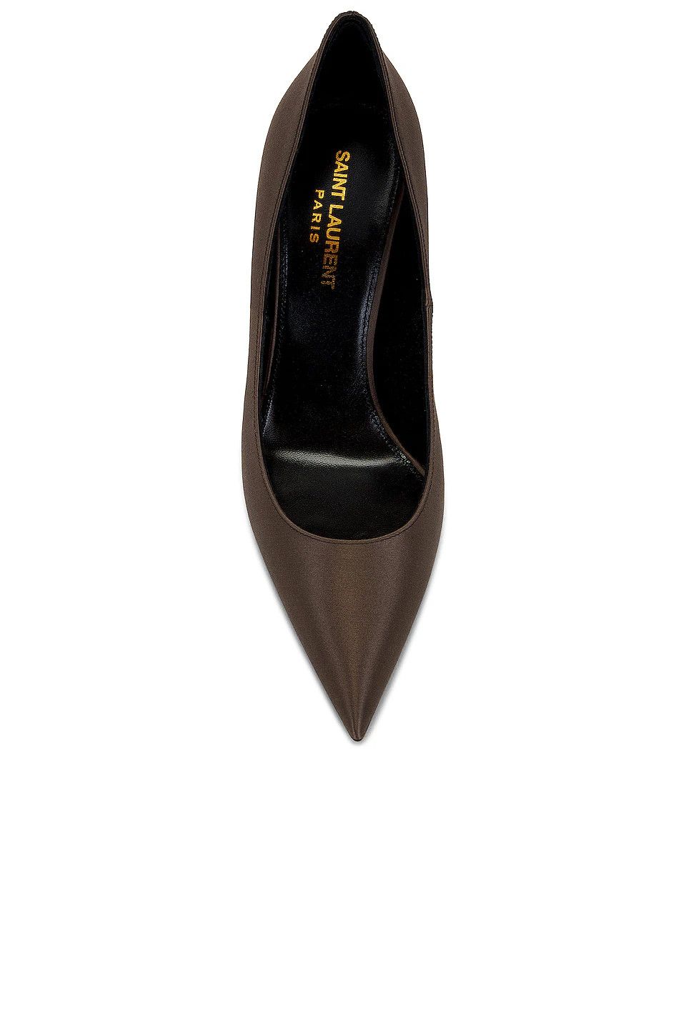 Saint Laurent Paris oc11z1125 Instinct Pumps in Satin Crepe in Roast Brown Size US 8.5 / IT 38.5 - 3 Thumbnail