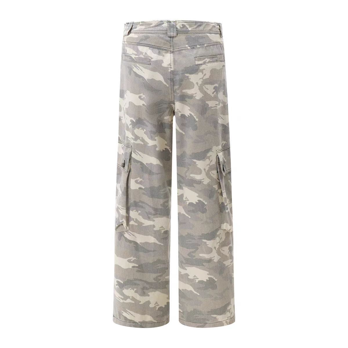 Vintage Street camouflage wide leg baggy work casual trousers Size US 30 / EU 46 - 2 Thumbnail