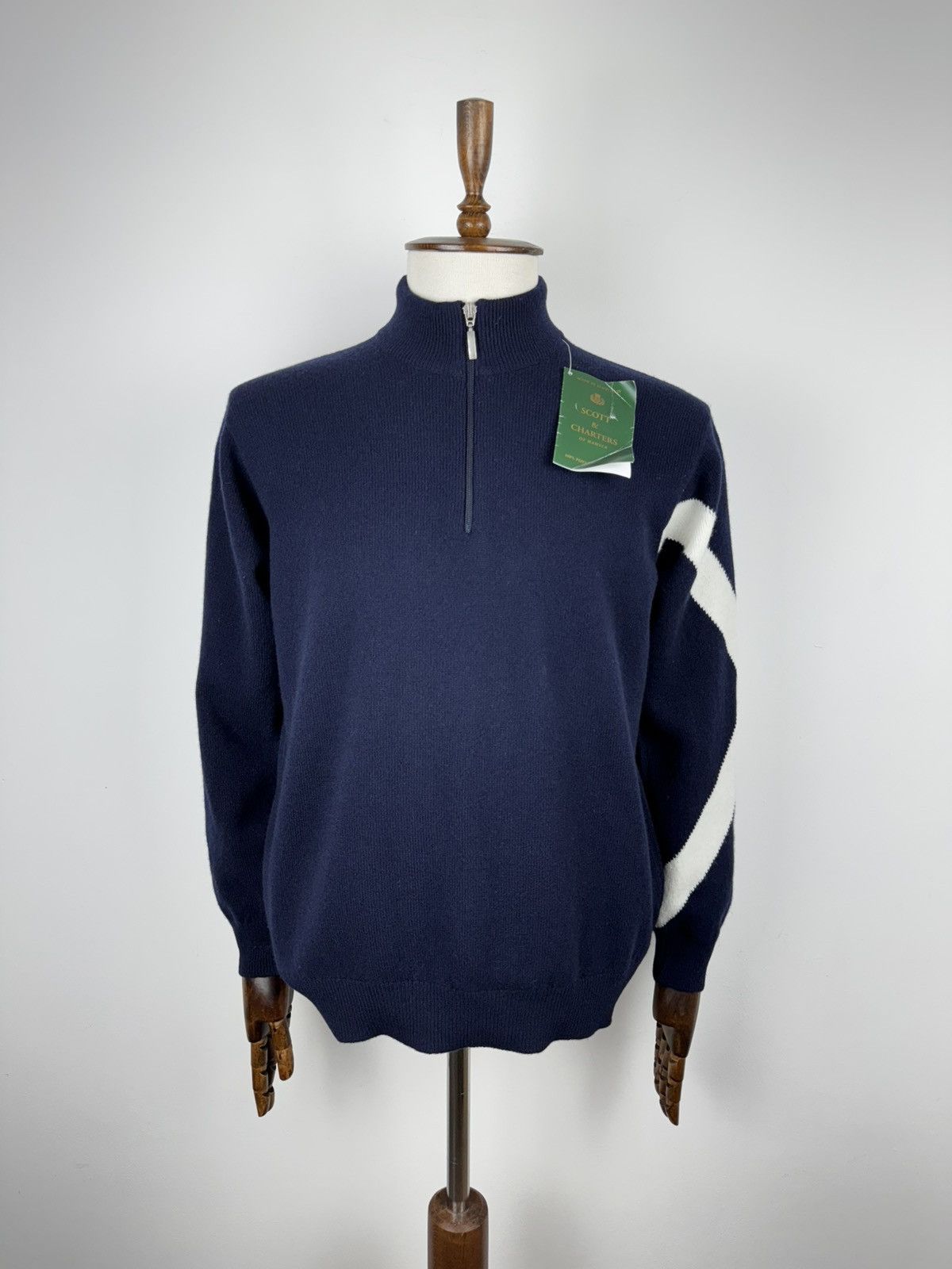 Scott & Charters Men’s Scott Charters Scotland Wool Sweater Zip Jumper XXL Size US XXL / EU 58 / 5 - 1 Thumbnail