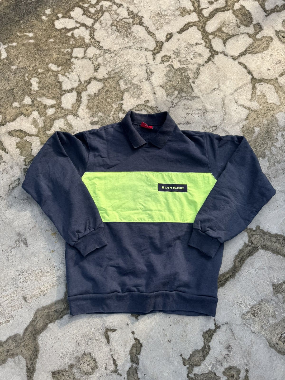 Supreme Supreme Polo Crewneck FW17 Blue Large Size US L / EU 52-54 / 3 - 1 Thumbnail