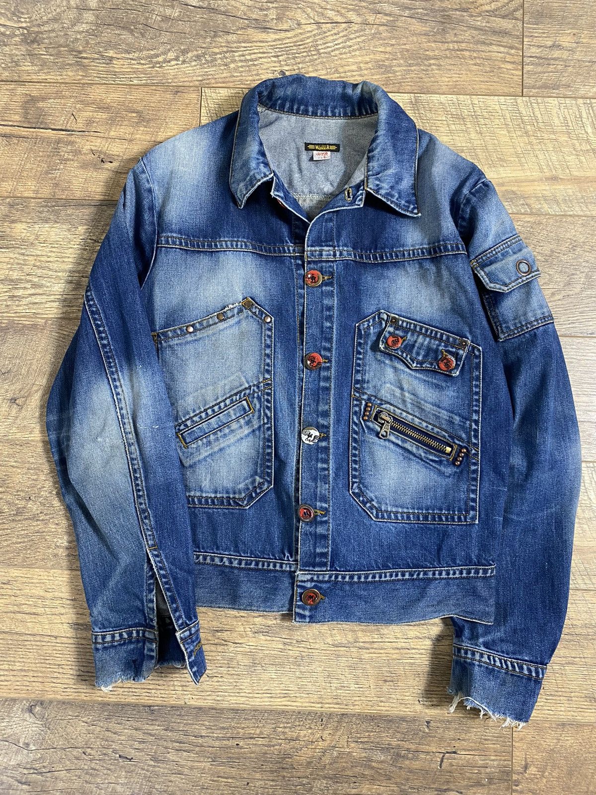 Vintage "WE JUST ANGELS" Denim Jacket Size US L / EU 52-54 / 3 - 1 Thumbnail