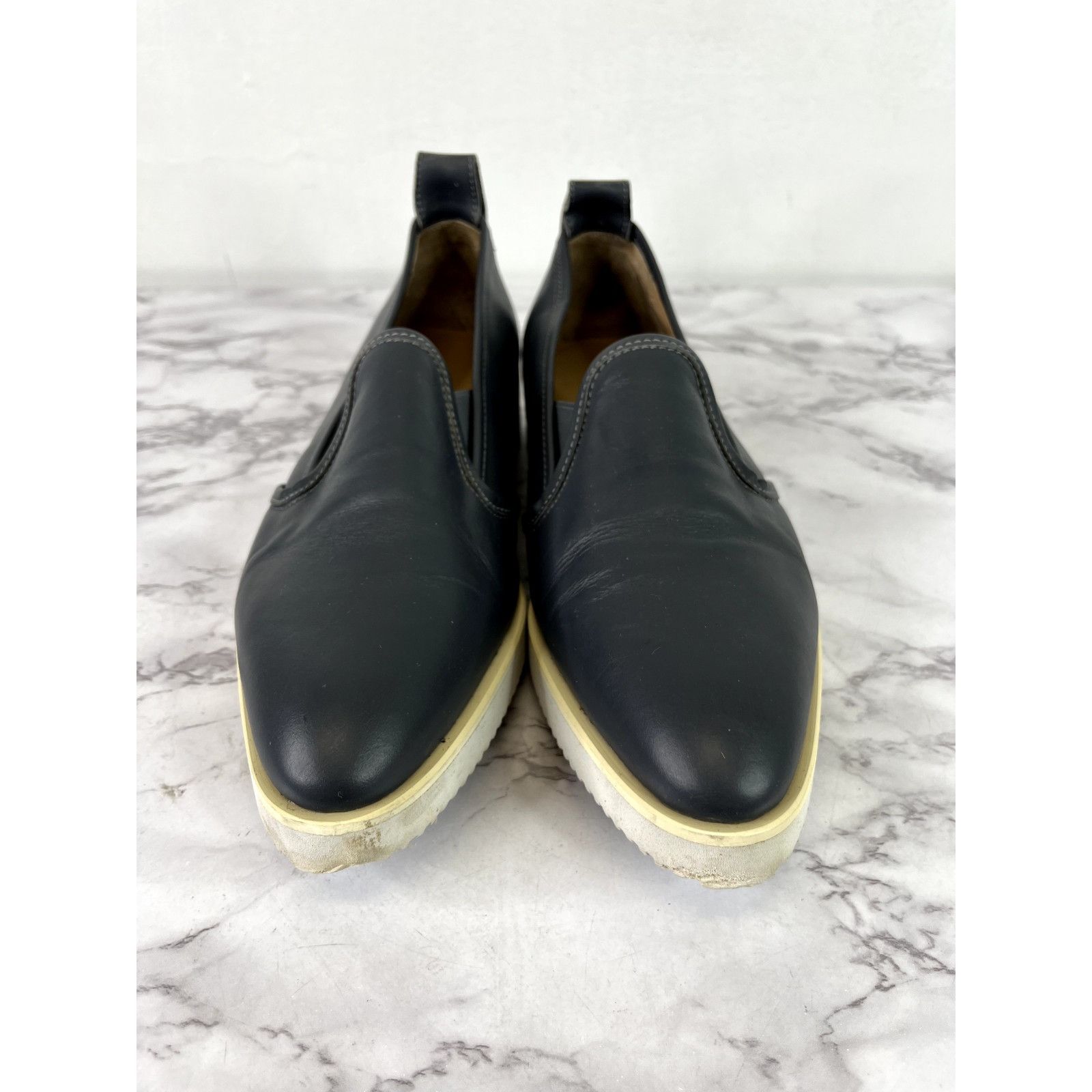 Everlane Everlane Women's Gray The Leather Street Shoe Sz 8.5 Size US 8.5 / IT 38.5 - 3 Thumbnail