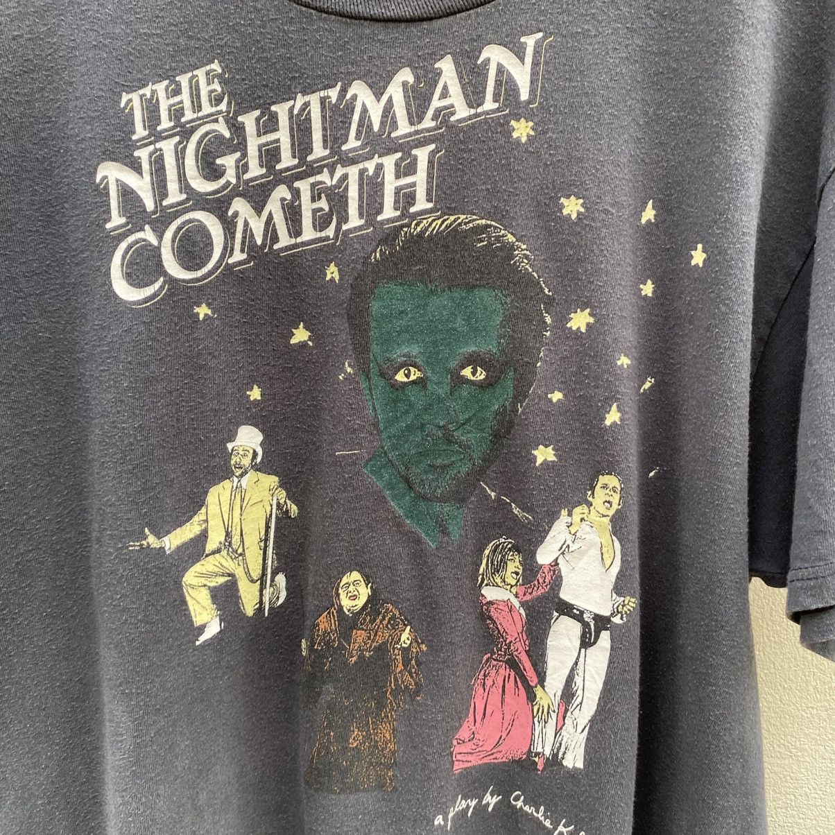 Designer THE NIGHTMAN COMETH Dark Gray Logo Print Short Sleeve Tee Size US L / EU 52-54 / 3 - 4 Thumbnail
