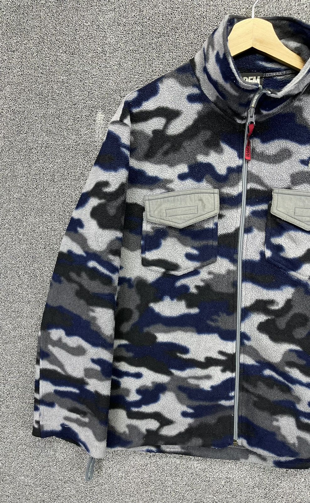 PPFM Vintage PPFM Military Camo Fleece Zip Up Punk Jacket Size US L / EU 52-54 / 3 - 5 Thumbnail