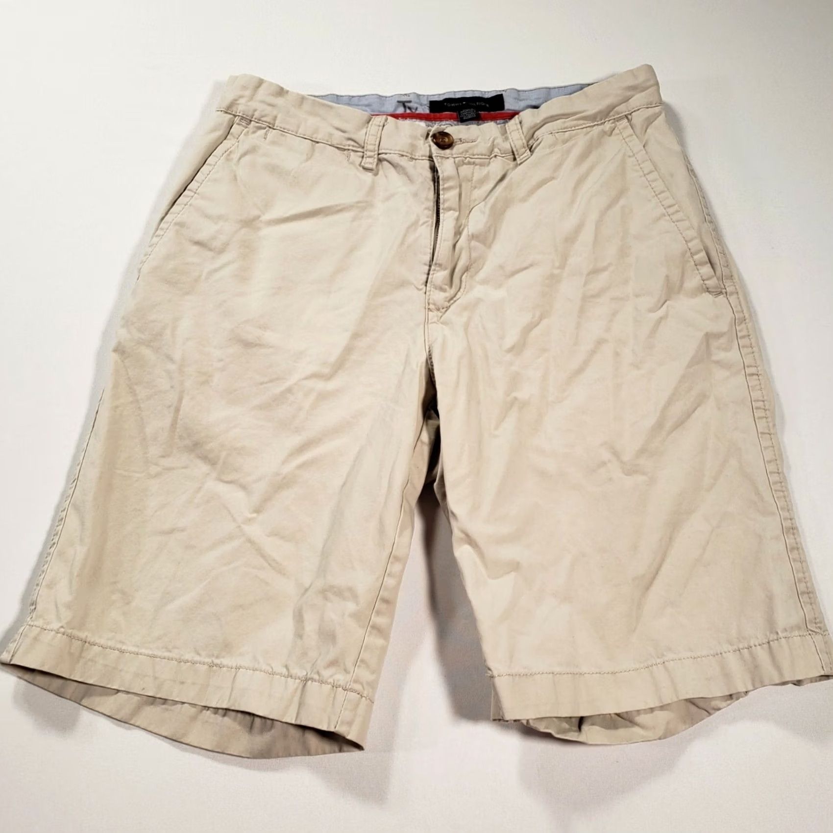 Tommy Hilfiger Tommy Hilfiger Shorts Mens 30 Khaki Chino Mid-Rise Flat Front Zip Closure Size US 28 / EU 44 - 2 Thumbnail