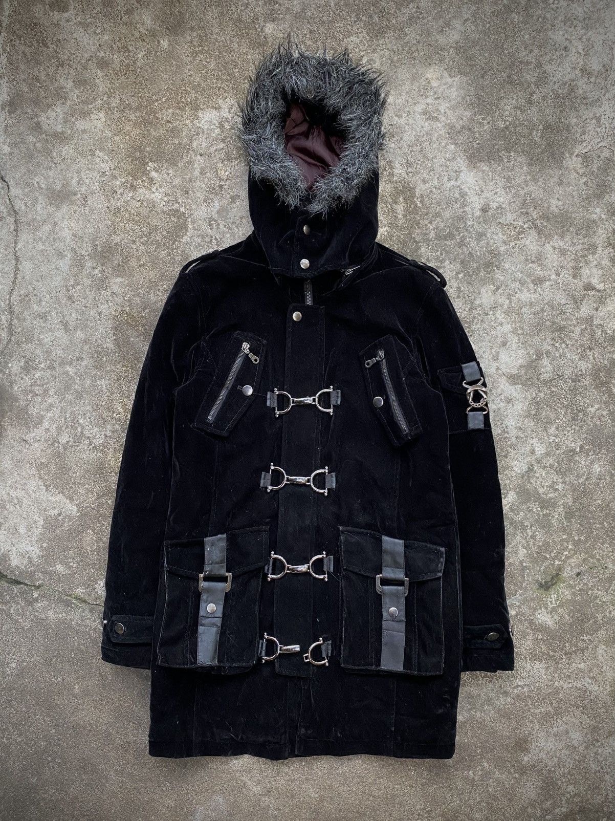 JAPANESE BRAND FUR JACKET PUNK GOTHIC BY AUTHENTIC
