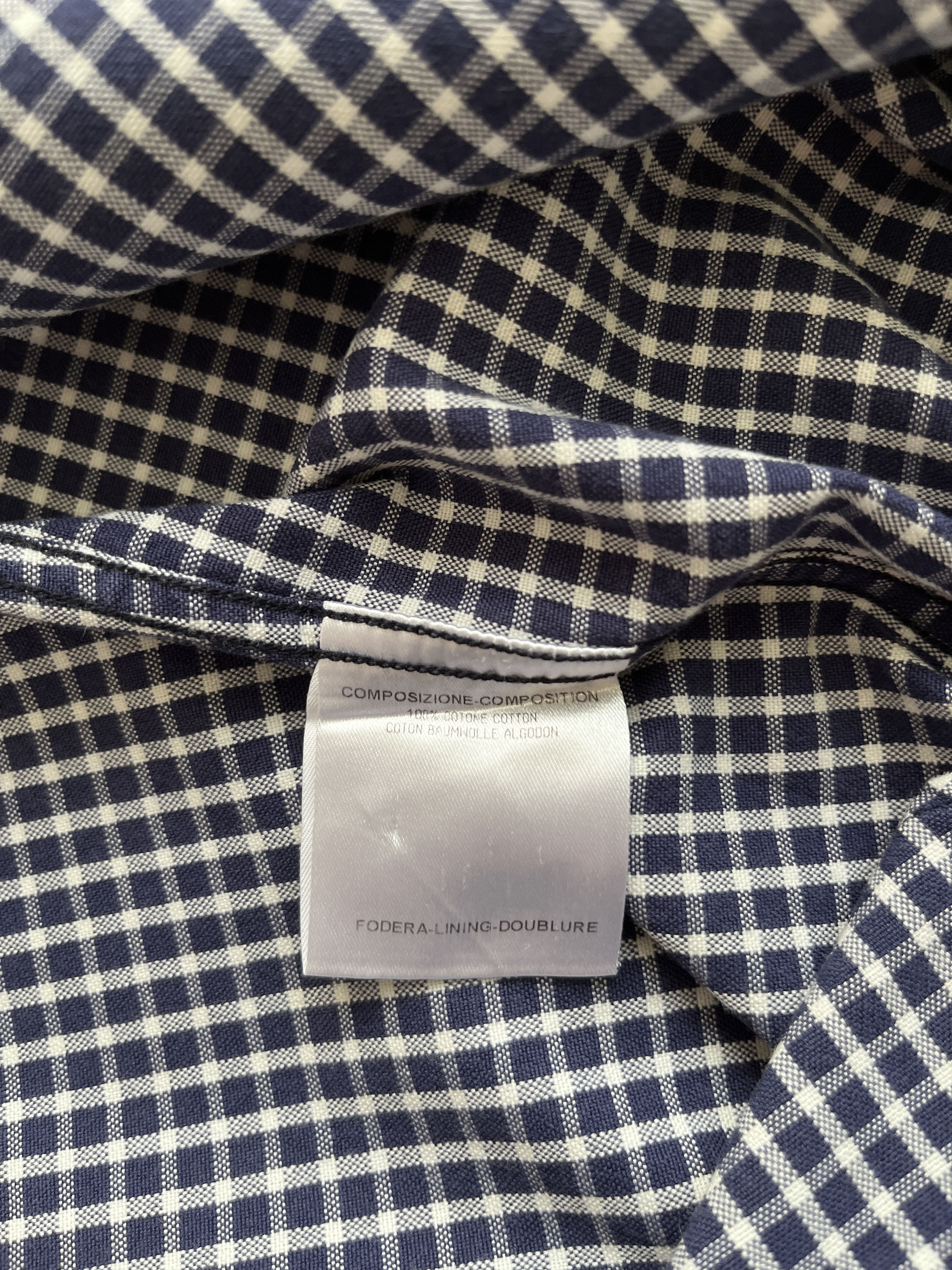 Gucci ⚡️QUICK SALE⚡️2011 Gucci Blue/White Checked Button Up Shirt Size US M / EU 48-50 / 2 - 5 Thumbnail