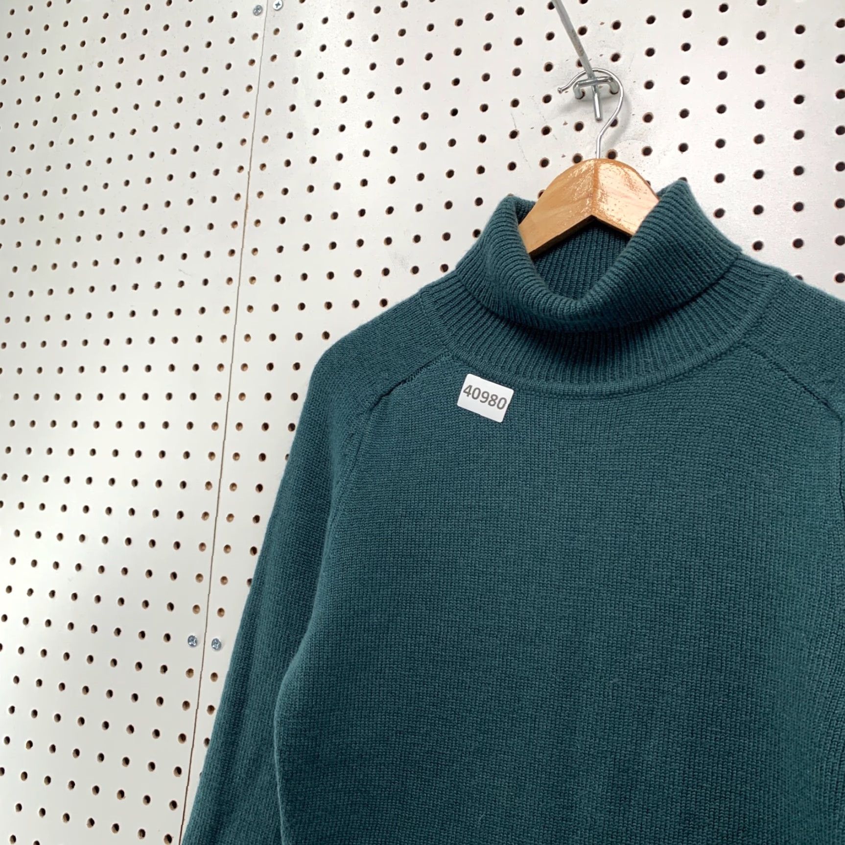 Vintage VINTAGE Marisa Christina Merino Wool Sweater Womens S Green Turtleneck Tight-Knit Long Sleeve 90s Size S / US 4 / IT 40 - 6 Thumbnail