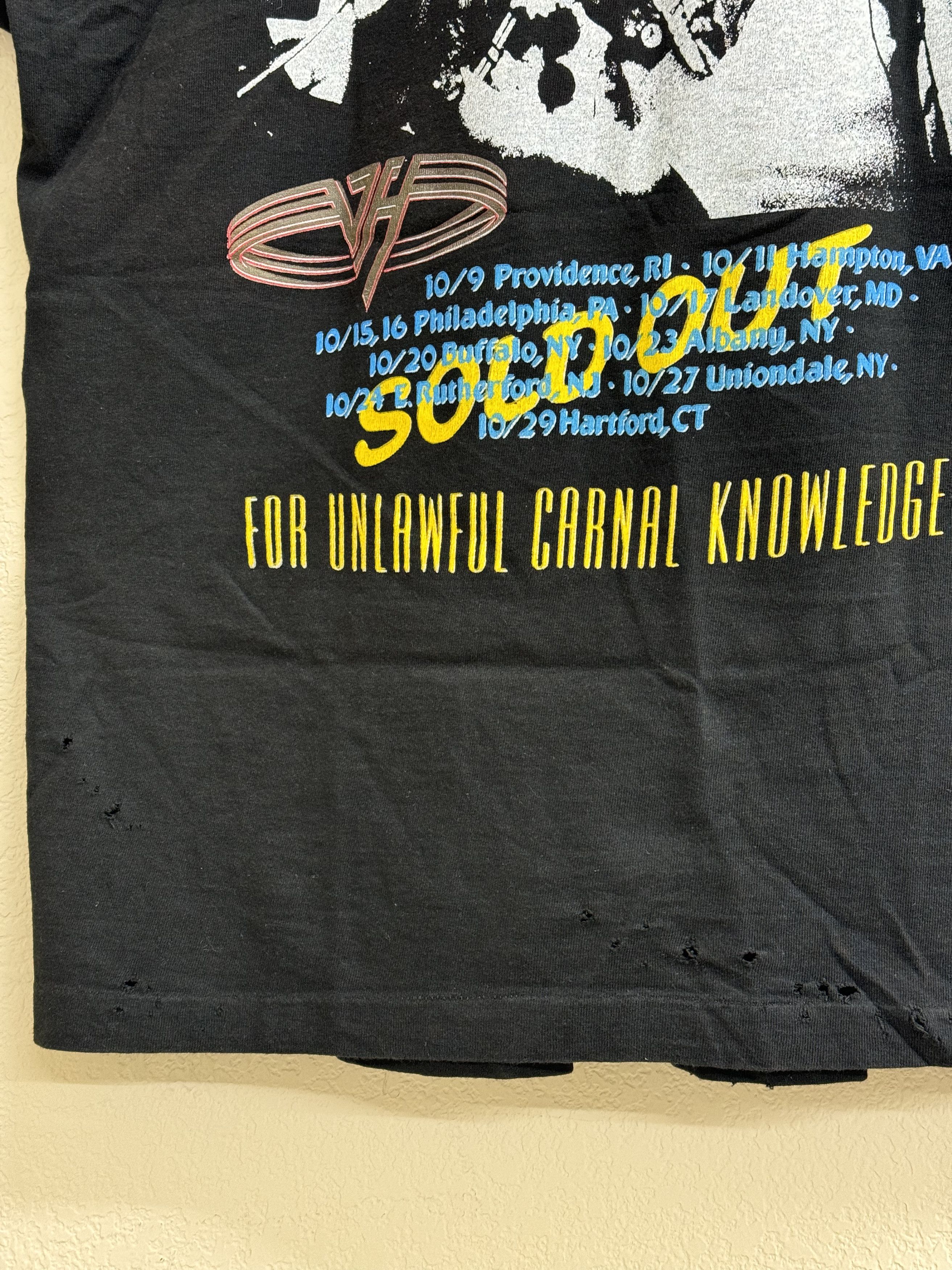 Vintage Vintage 1991 Van Halen Tee Distressed Size US XL / EU 56 / 4 - 10 Thumbnail