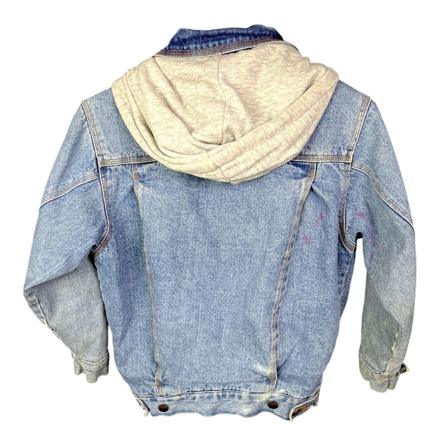 New Order Vintage 80s New Order Outerwear Hooded Youth Denim Jacket L Size US L / EU 52-54 / 3 - 7 Thumbnail