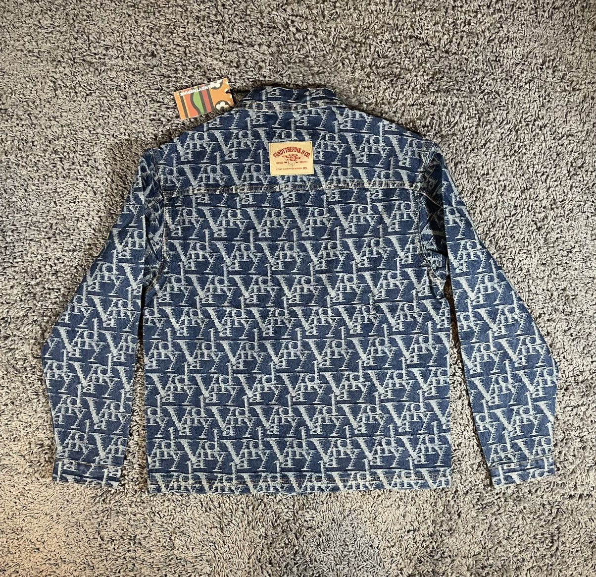 Vandy The Pink Vandy The Pink Monogram Logo Denim Jacket Blue Size US L / EU 52-54 / 3 - 2 Thumbnail