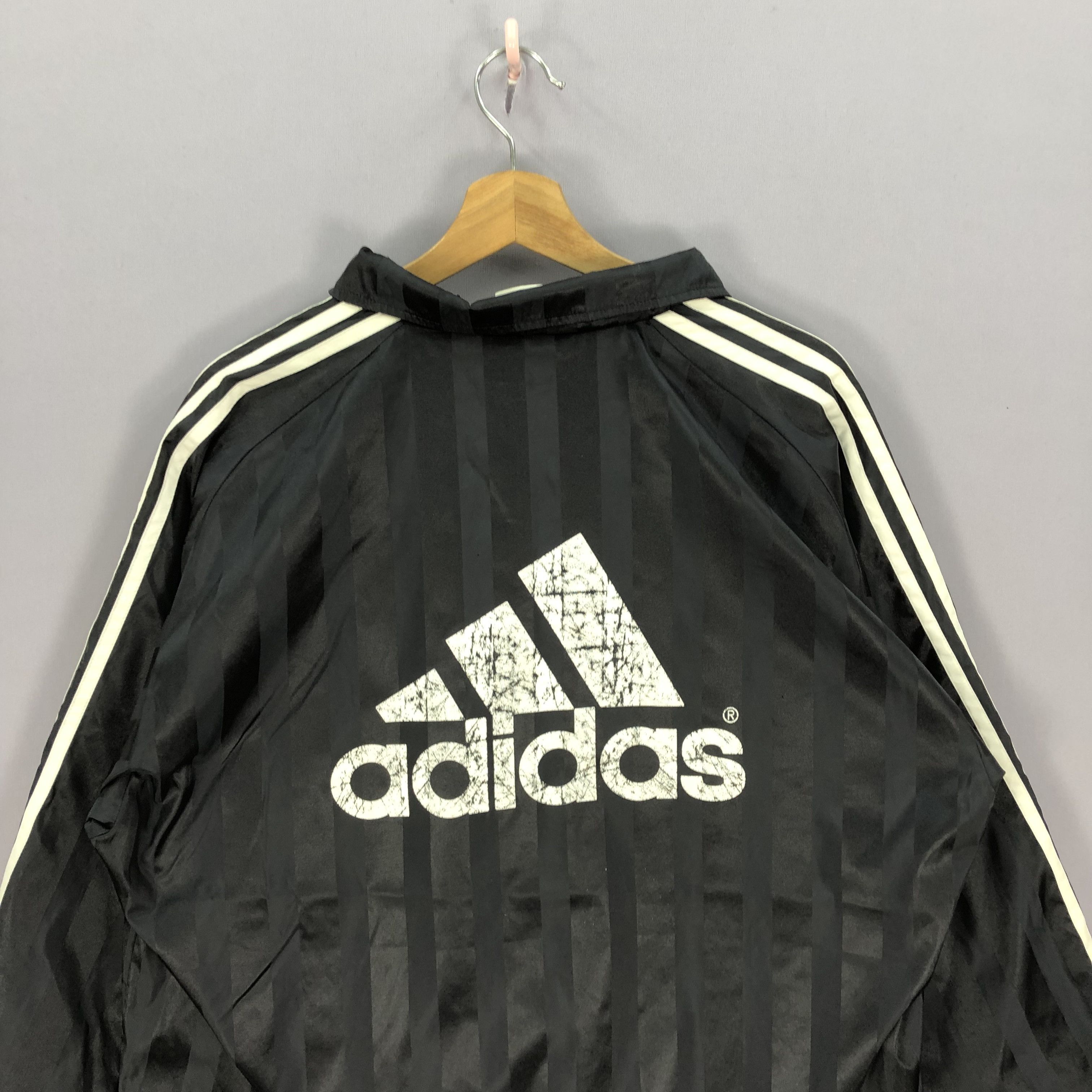 Adidas Vintage 90s Adidas Windbreaker Zipper Jacket Size US L / EU 52-54 / 3 - 3 Thumbnail