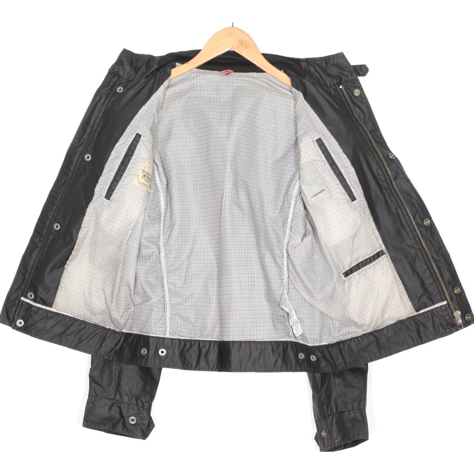 J.Lindeberg J.Lindeberg British Millerain Biker Jacket Mens M MJ5695 Black Cotton Leather? Zip Front Short Length Size US M / EU 48-50 / 2 - 4 Thumbnail