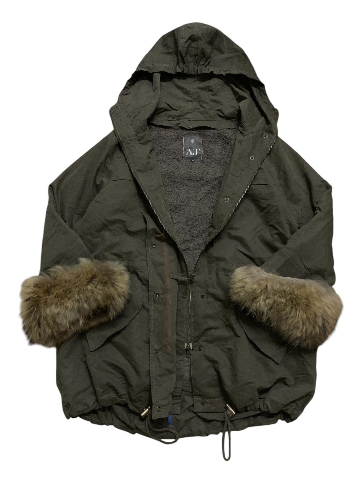 Issey Miyake 💥Atsuro Tayama Military Parka Fur Hoodie Size M / US 6-8 / IT 42-44 - 1 Thumbnail