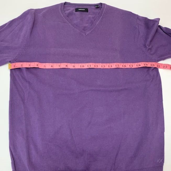Vintage VINTAGE Mexx Sweater Mens Size L Purple V-Neck Pullover Adult Long Sleeve 21" Pit to Pit 27.5" Length Mens Size US L / EU 52-54 / 3 - 4 Thumbnail