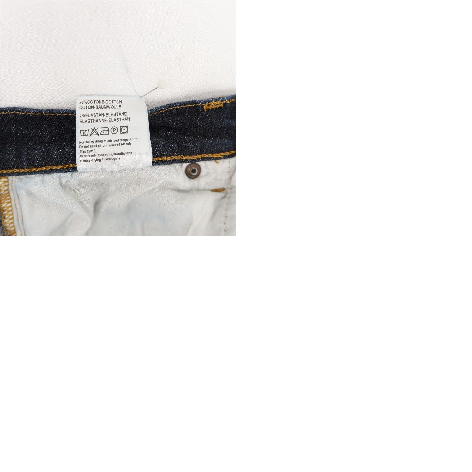 6397 VINTAGE 6397 NP140 Skinny Jeans Womens 30 Blue Stretch Zip Fly Fray Hems Made In Italy Size 30" / US 8 / IT 44 - 9 Thumbnail