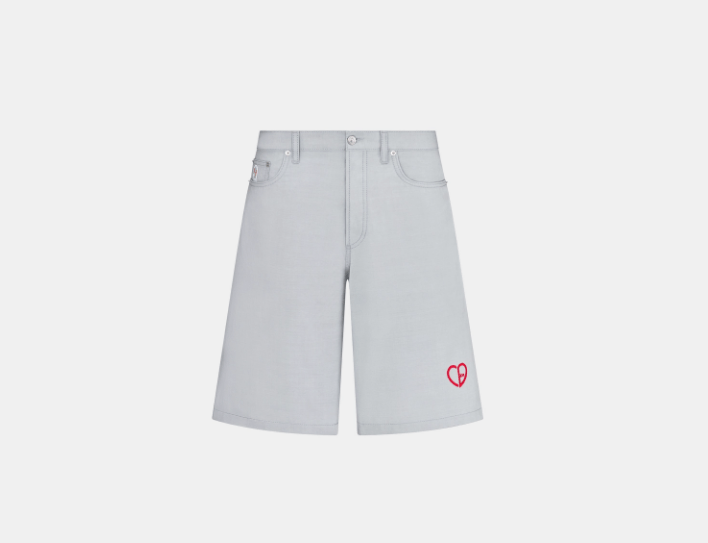 Dior o1w1db10525 313D00 CD Heart Bermuda Short in Gray Size US 36 / EU 52 - 1 Thumbnail
