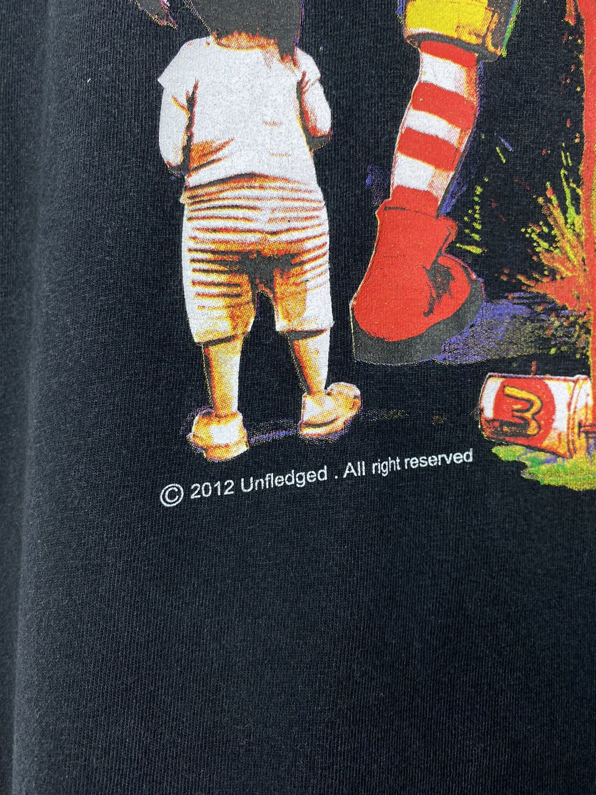 Vintage Unfledged McDonalds Clown T Shirt Tee Blind Y2K Size US XL / EU 56 / 4 - 3 Thumbnail