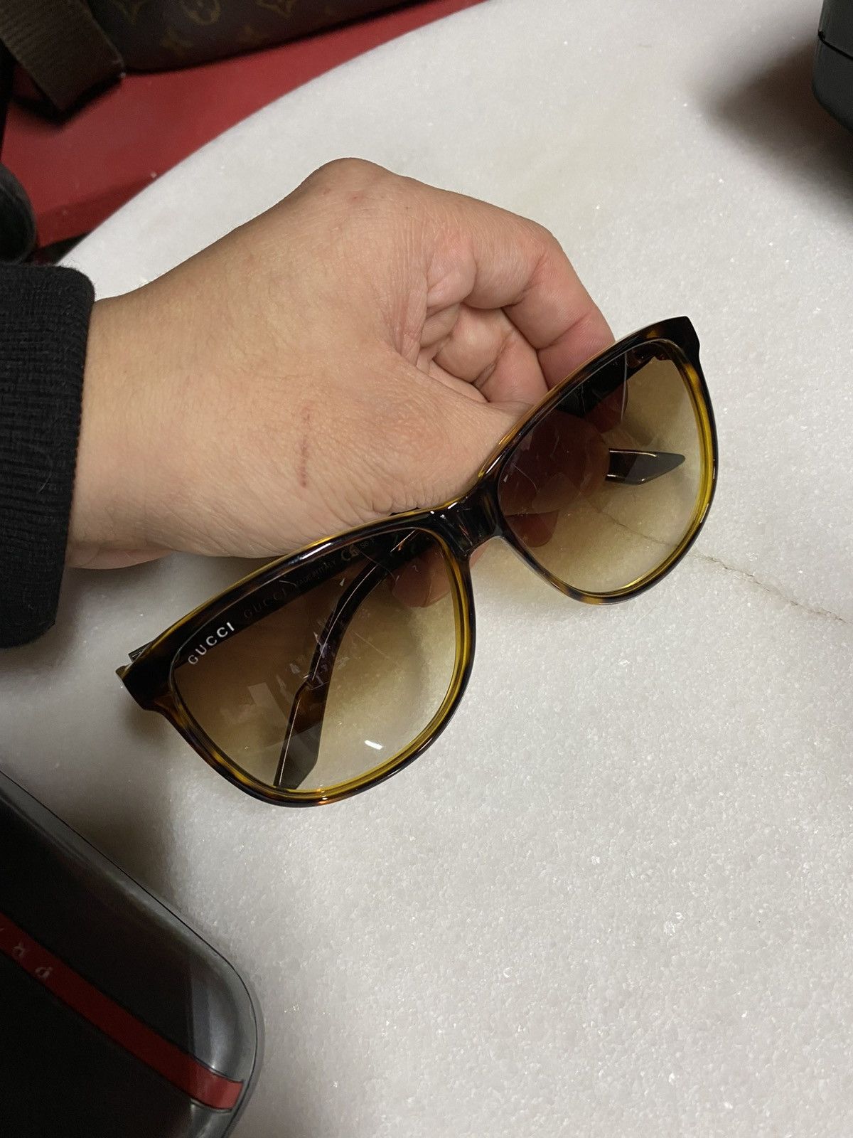 Gucci Gucci Stripe Sunglasses Womens Shades Preowned Size ONE SIZE - 8 Thumbnail