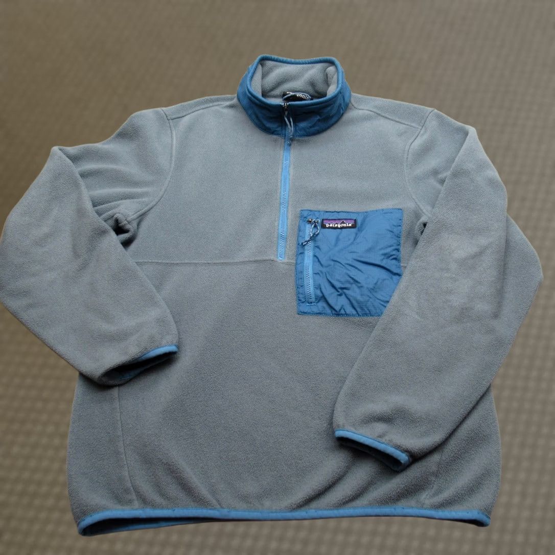 Patagonia Patagonia Jacket Mens Small Blue Pocket Microdini 1/2 Zip Fleece Pullover Soft Size US S / EU 44-46 / 1 - 1 Thumbnail