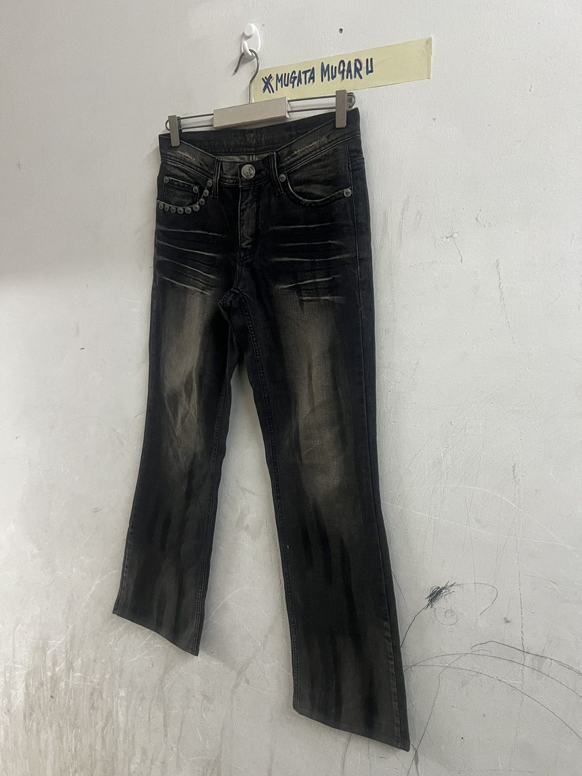 Japanese Brand FLARE UNKNOWN SKULL DENIM PANT Size US 30 / EU 46 - 9 Thumbnail