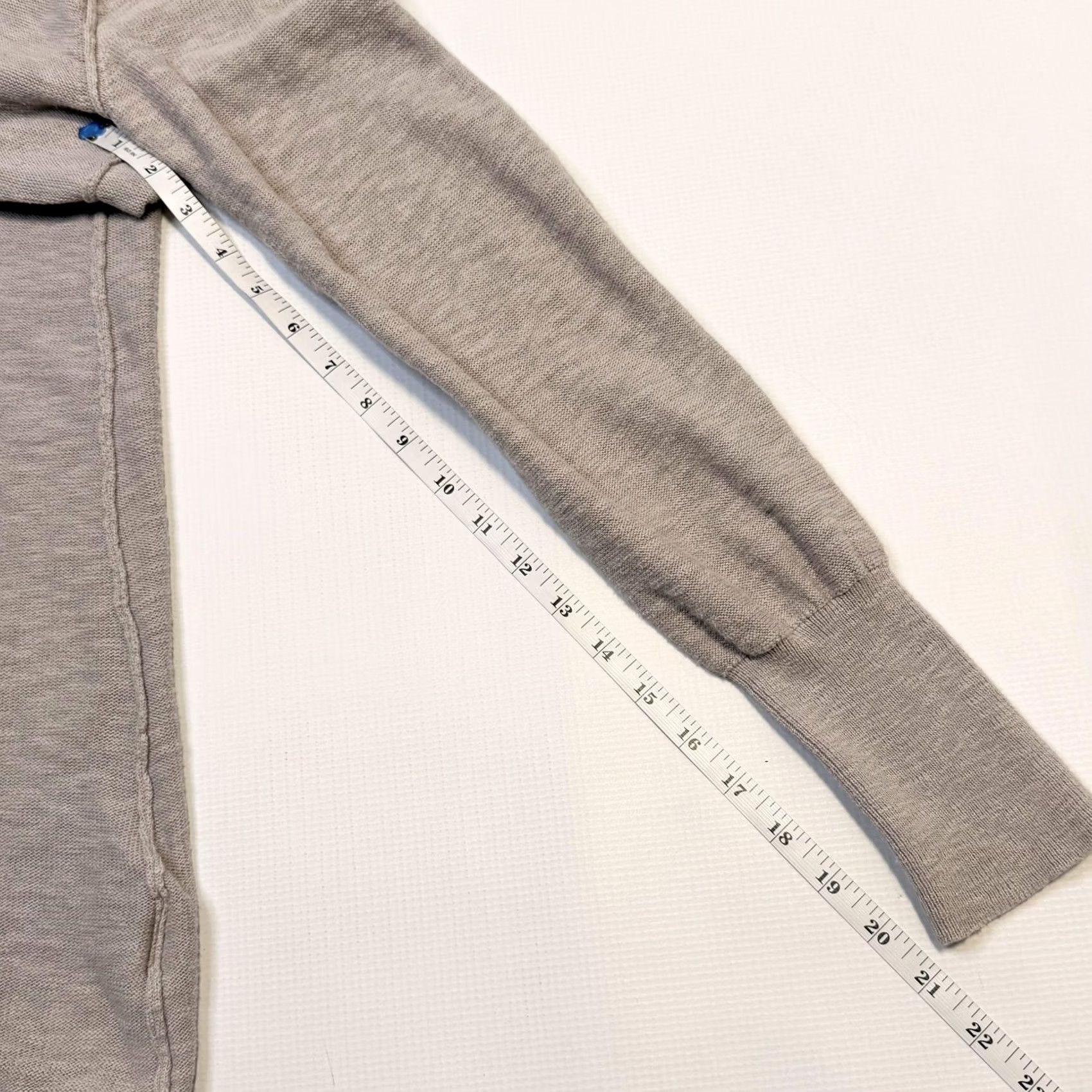 Free People VINTAGE Free People Cardigan Sweater Womens Small Gray Shawl Collar Open Front Knit Size S / US 4 / IT 40 - 6 Thumbnail
