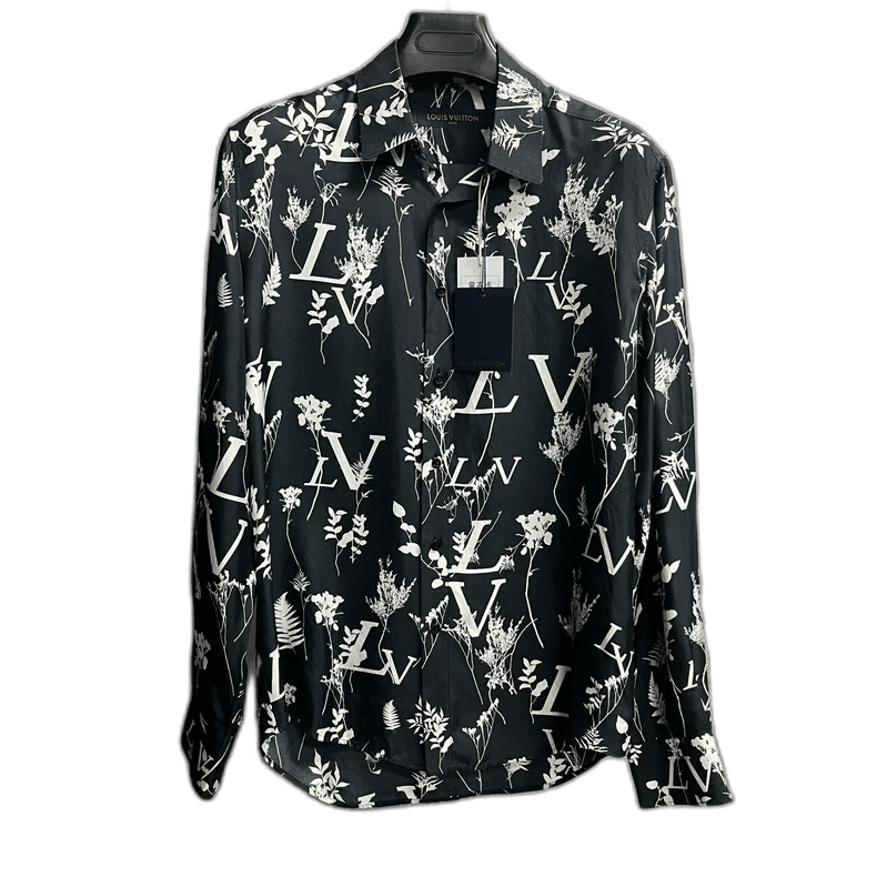 Louis Vuitton Louis Vuitton Louis Vuitton Black Floral Long Sleeve Shirt Size US S / EU 44-46 / 1 - 1 Thumbnail